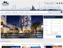 Tablet Screenshot of highgatedubai.com